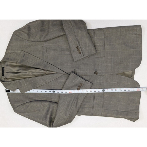 Pendleton Wool Blazer Men Size 40R Gray Windowpane Sports Coat Jacket - Picture 10 of 13